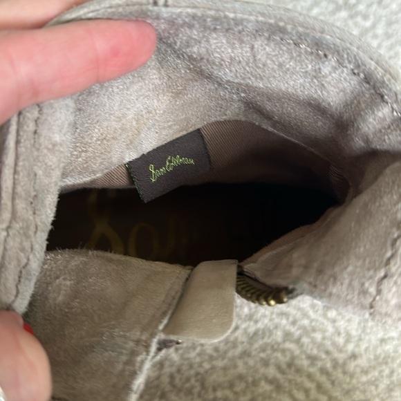 Sam Edelman Women's Louie Gray Suede Fringe Ankle Zip Up Boots Size 9 - Picture 3 of 7